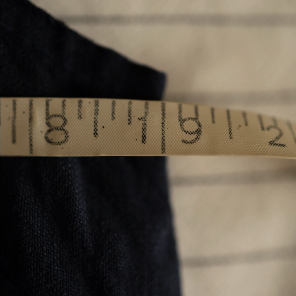 Navy 100% Linen Dress - Picture 7 of 8